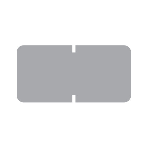 Tab Solid Gray Labels 1/2" X 1" Vinyl- Roll of 1000
