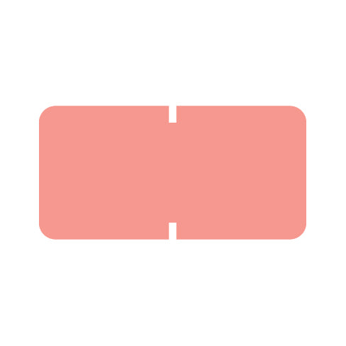 Tab Solid Pink Labels 1/2" X 1" Vinyl- Roll of 1000