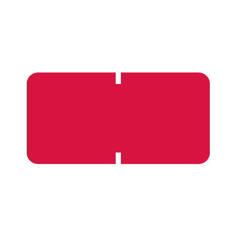 Tab Solid Red Labels 1/2" X 1" Vinyl- Roll of 1000