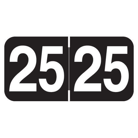 Ames Year 25 Labels, 3/4" X 1-1/2" Laminated- Roll of 500