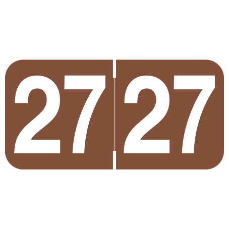 Ames Year 27 Labels, 3/4" X 1-1/2" Laminated- Roll of 500