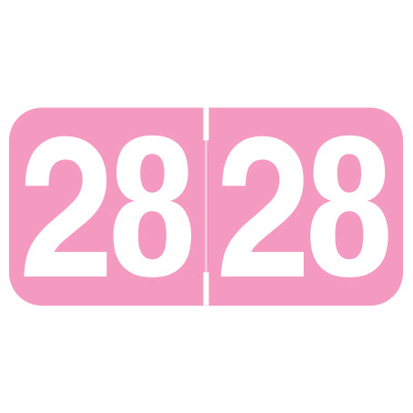Ames Year 28 Labels, 3/4" X 1-1/2" Laminated- Roll of 500
