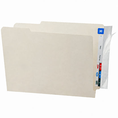 Full Tab Label Protectors 2" x 8"- Pack of 500 - Nationwide Filing Supplies