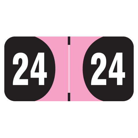 Arden Year "24" Labels, 3/4" X 1-1/2" Laminated - Roll of 500