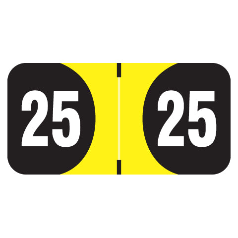 Arden Year "25" Labels, 3/4" X 1-1/2" Laminated - Roll of 500