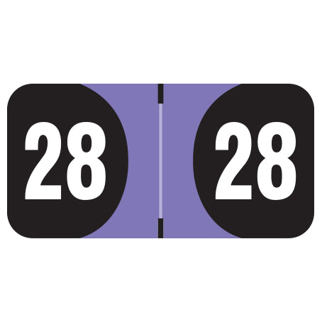 Arden Year 28 Labels, 3/4" X 1-1/2" Laminated - Roll of 500
