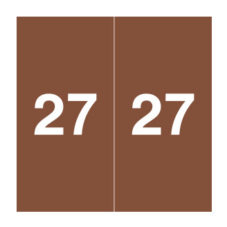 Ames Year 27 Labels, 1-7/8" X 1-7/8" Laminated- Roll of 500