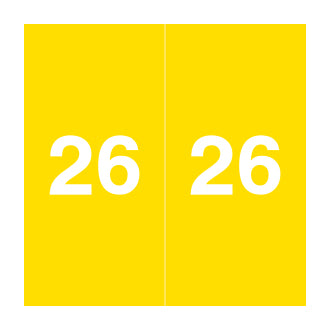 Ames Year 26 Labels, 1-7/8" X 1-7/8" Laminated- Roll of 500