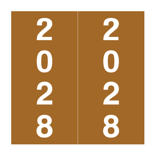 IFC Year 2028 labels, 1-7/8H x 1-7/8W Laminated- Roll of 500