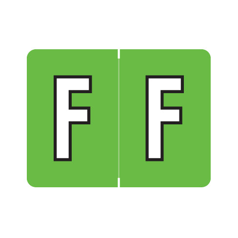 Data File AL8720 Alpha "F" Labels, Laminated Stock, 15/16" X 1-1/4" - Roll of 500