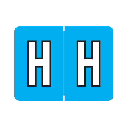 Data File AL8720 Alpha "H" Labels, Laminated Stock, 15/16" X 1-1/4" - Roll of 500