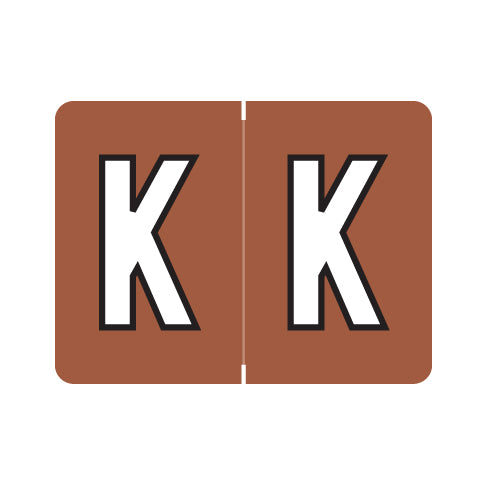 Data File AL8720 Alpha "K" Labels, Laminated Stock, 15/16" X 1-1/4" - Roll of 500
