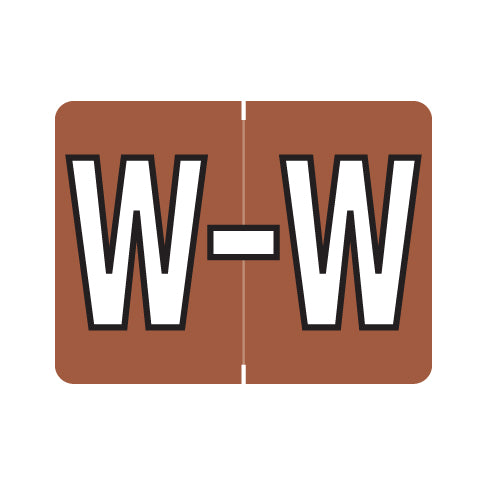 Data File AL8720 Alpha "W" Labels, Laminated Stock, 15/16" X 1-1/4" - Roll of 500
