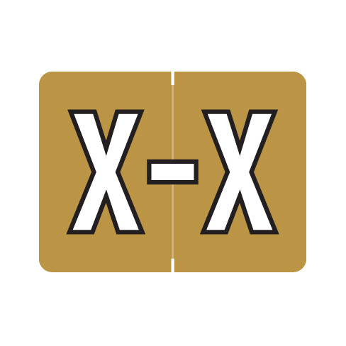Data File AL8720 Alpha "X" Labels, Laminated Stock, 15/16" X 1-1/4" - Roll of 500
