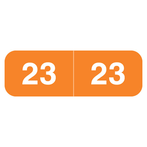 Ames Year 23 Labels, 1/2" X 1-1/2" Laminated- Roll of 500