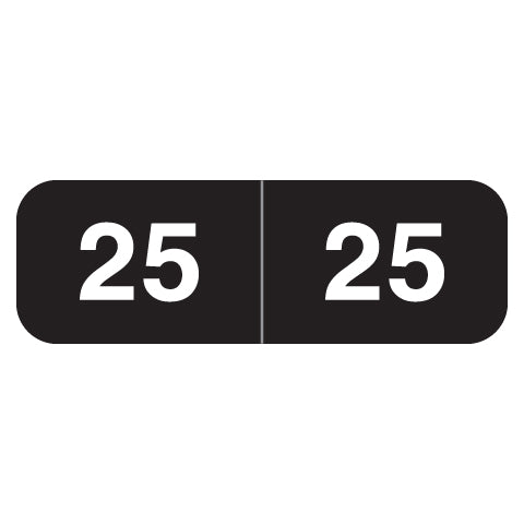 Ames Year 25 Labels, 1/2" X 1-1/2" Laminated- Roll of 500