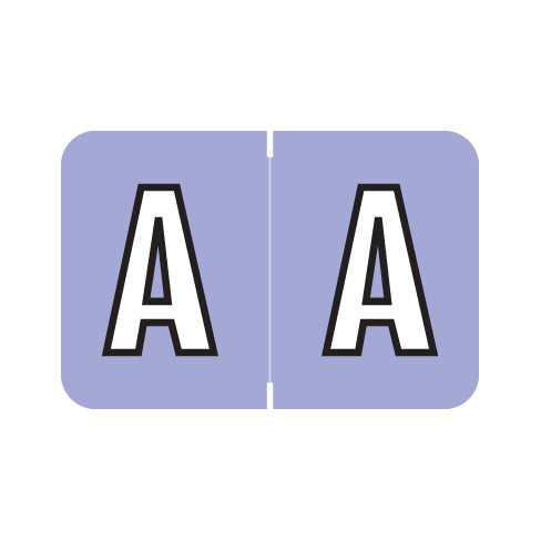 Amerifile Colorbrite "A" Labels 1" X 1-1/2" Laminated- Roll of 500