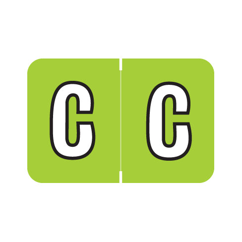Amerifile Colorbrite "C" Labels 1" X 1-1/2" Laminated- Roll of 500