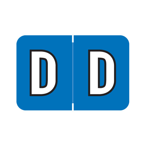 Amerifile Colorbrite "D" Labels 1" X 1-1/2" Laminated- Roll of 500