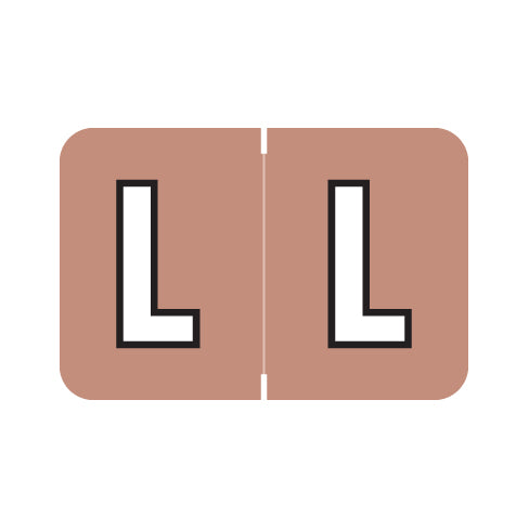 Amerifile Colorbrite "L" Labels 1" X 1-1/2" Laminated- Roll of 500