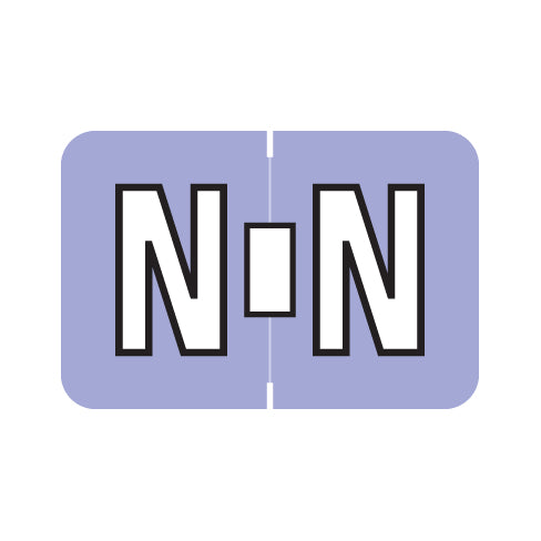 Amerifile Colorbrite "N" Labels 1" X 1-1/2" Laminated- Roll of 500