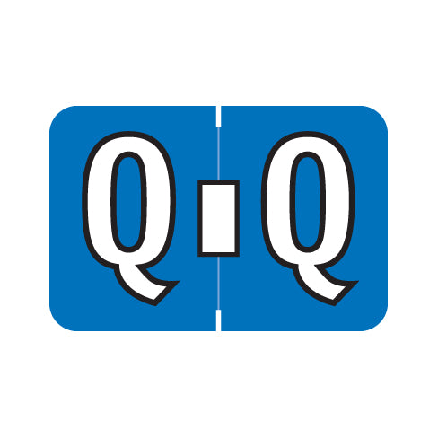 Amerifile Colorbrite "Q" Labels 1" X 1-1/2" Laminated- Roll of 500