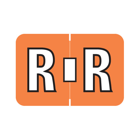 Amerifile Colorbrite "R" Labels 1" X 1-1/2" Laminated- Roll of 500