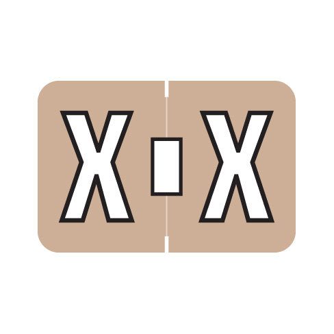 Amerifile Colorbrite "X" Labels 1" X 1-1/2" Laminated- Roll of 500