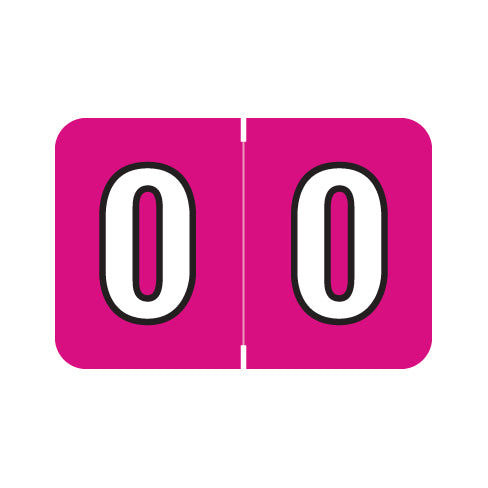 Amerifile Colorbrite "0" Labels 1" X 1-1/2" Laminated- Roll of 500