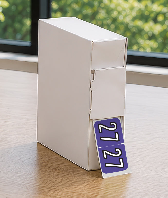 Amerifile Year 27 Labels, 3/4" X 1-1/2" Laminated- Roll of 500