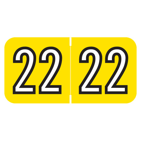 Barkley Year 22 Labels, 3/4" X 1-1/2" Laminated- Roll of 500