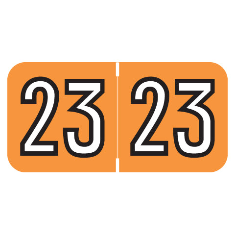 Barkley Year 23 Labels, 3/4" X 1-1/2" Laminated- Roll of 500