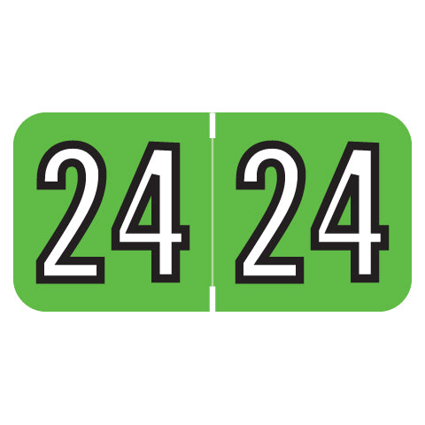 Barkley Year 24 Labels, 3/4" X 1-1/2" Laminated- Roll of 500