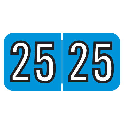 Barkley Year 25 Labels, 3/4" X 1-1/2" Laminated- Roll of 500