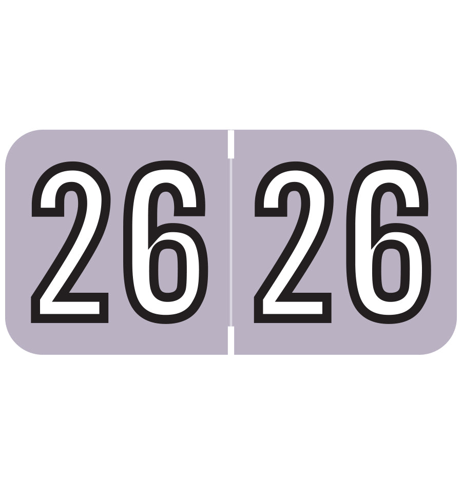 Barkley Year 26 Labels, 3/4" X 1-1/2" Laminated- Roll of 500