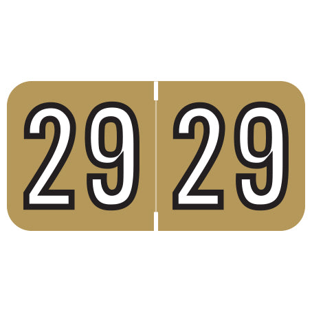 Barkley Year 29 Labels, 3/4" X 1-1/2" Laminated- Roll of 500