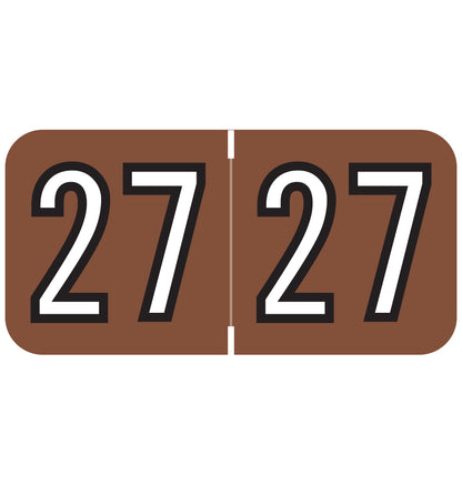 Barkley Year 27 Labels, 3/4" X 1-1/2" Laminated- Roll of 500