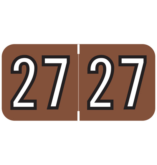 Barkley Year 27 Labels, 3/4" X 1-1/2" Laminated- Roll of 500