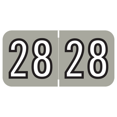 Barkley Year 28 Labels, 3/4" X 1-1/2" Laminated- Roll of 500