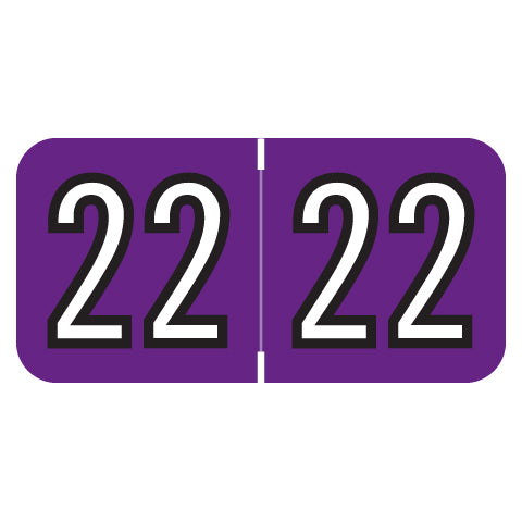 Barkley Year 22 Labels, 3/4" X 1-1/2" Laminated- Roll of 500