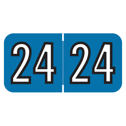 Barkley Year 24 Labels, 3/4" X 1-1/2" Laminated- Roll of 500