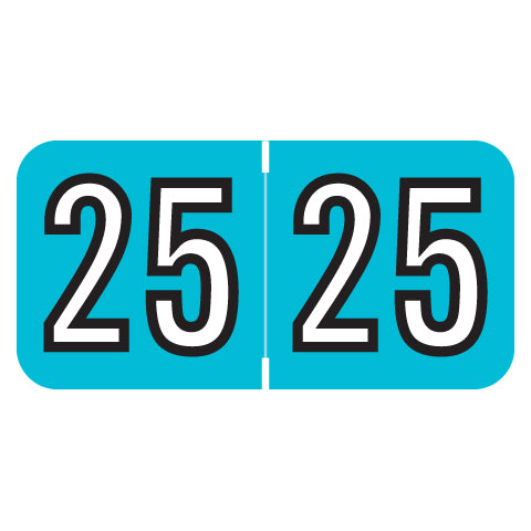 Barkley Year 25 Labels, 3/4" X 1-1/2" Laminated- Roll of 500
