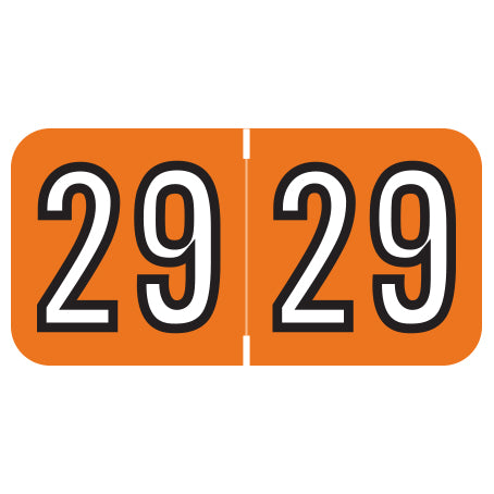 Barkley Year 29 Labels, 3/4" X 1-1/2" Laminated- Roll of 500