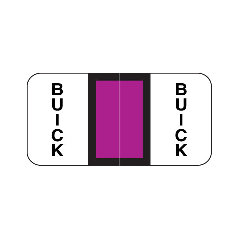 Reynolds & Reynolds Automotive Buick Labels 3/4" X 1-1/2" Laminated- Ring Binder Pack of 270