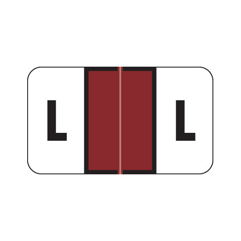 Control-O-Fax 2300 "L" Labels 15/16" X 1-5/8" Laminated- Pack of 225