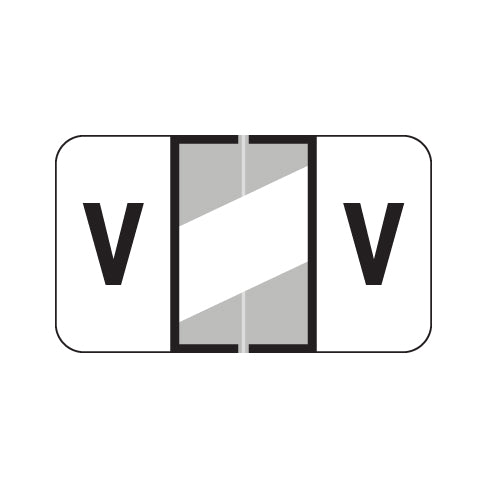 Control-O-Fax 2300 "V" Labels 15/16" X 1-5/8" Laminated- Pack of 225