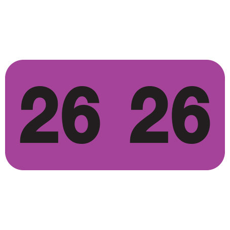 Control-O-Fax Year 26 Labels, 3/4" X 1-1/2" - Roll of 500