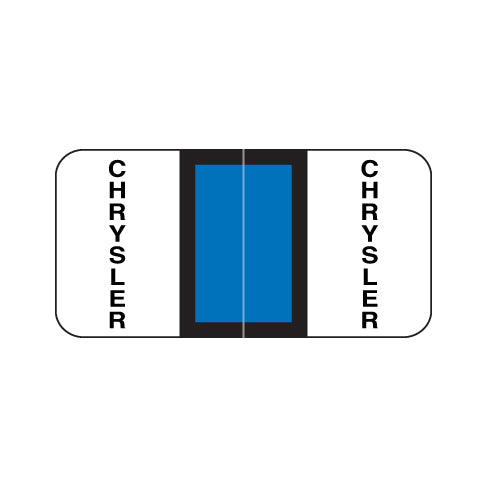 Reynolds & Reynolds Automotive Chrysler Labels 3/4" X 1-1/2" Laminated- Ring Binder Pack of 270