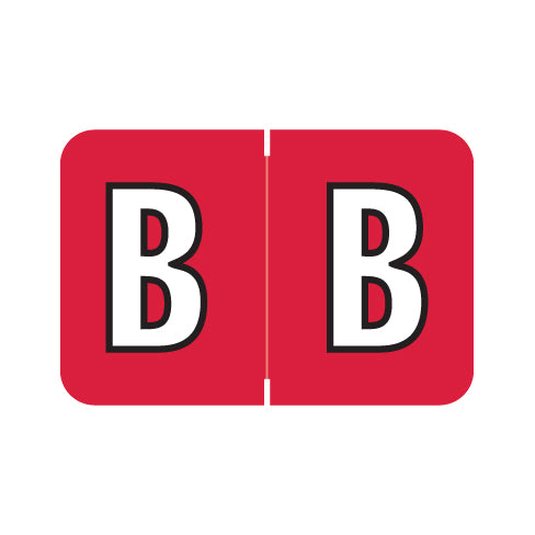 Medical Arts Press - Colwell Alpha "B" Labels 1" X 1-1/2" Laminated- Pack of 126