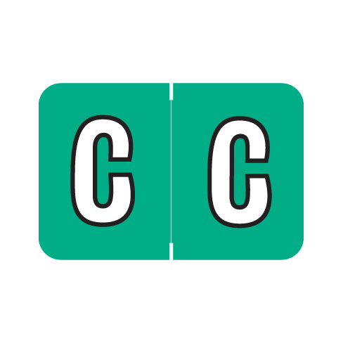 Colwell Jewel Tone "C" Labels 1" X 1-1/2" Laminated- Roll of 500
